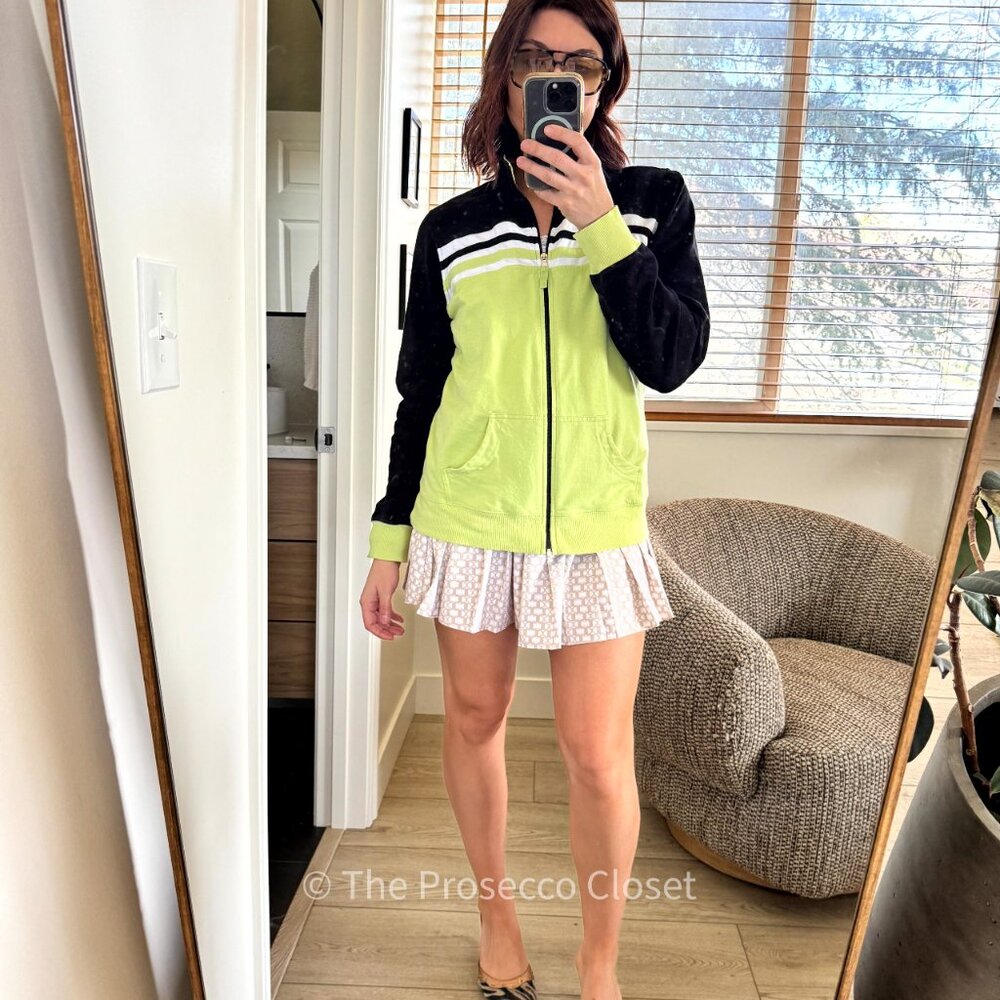 Cyber Y2K SJB Active Lime Green Track Jacket (M)